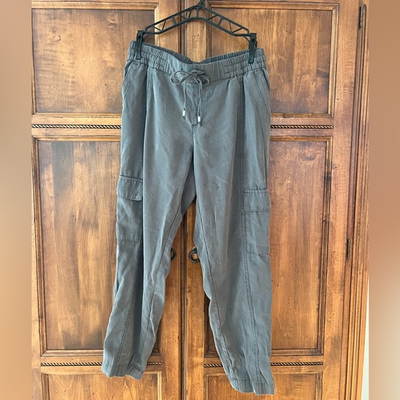 Old Navy Pants - Old Navy Gray Drawstring High Rise Tapered Cargo Pants Womans Size S | Like New